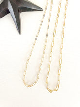 Load image into Gallery viewer, Gold Filled Paperclip Chain Necklace
