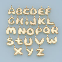 Load image into Gallery viewer, The Gold filled Bubble Initial Charm-ADD ON INITIAL CHARMS