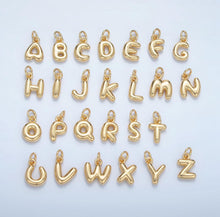 Load image into Gallery viewer, The Gold filled Bubble Initial Charm-ADD ON INITIAL CHARMS