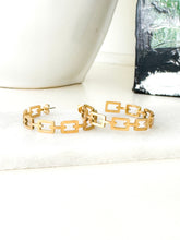 Load image into Gallery viewer, The Golden Link Hoop Earrings
