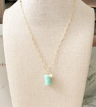 Load image into Gallery viewer, The Turquoise Barrel Stone &amp; Star Necklace
