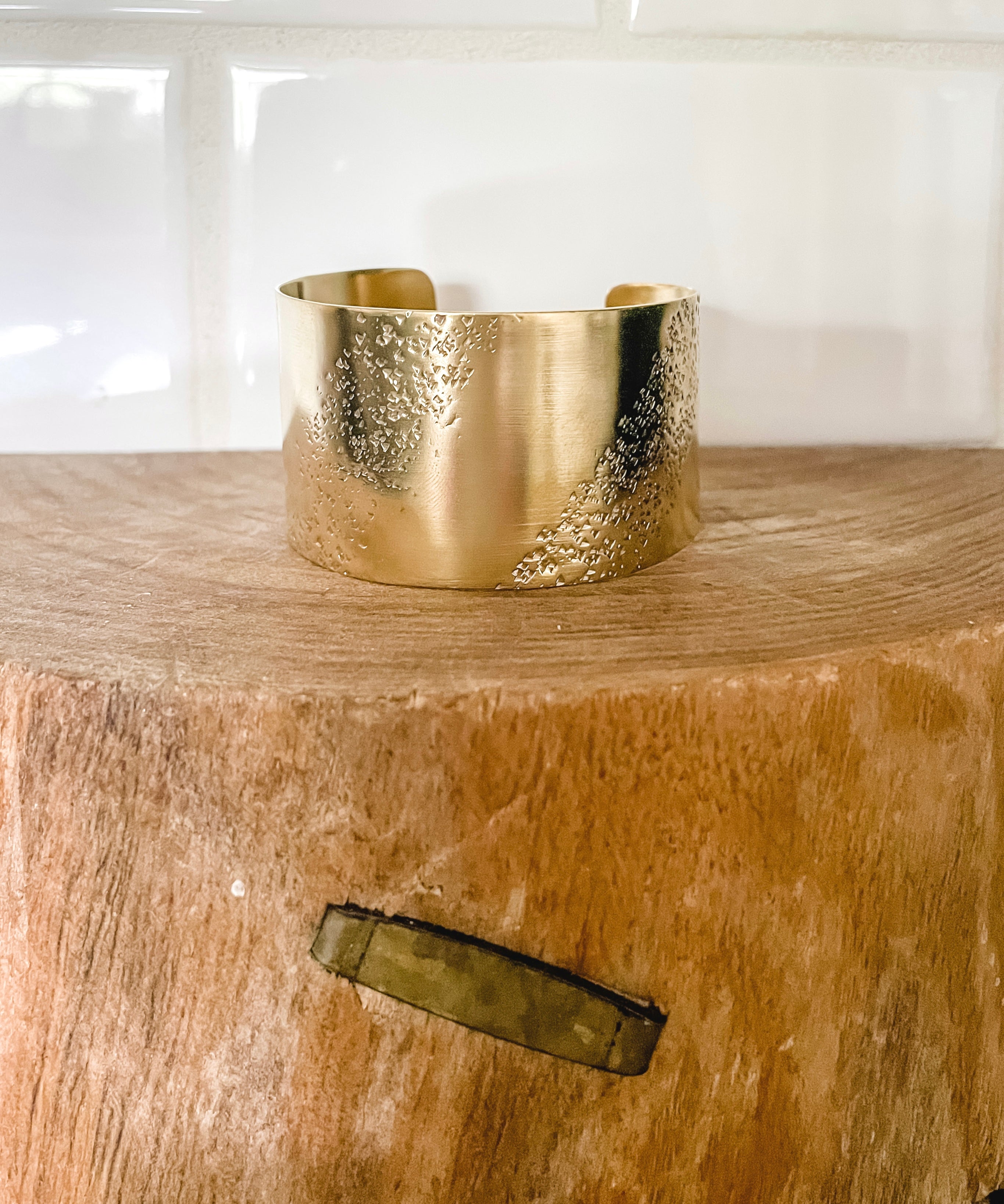 The Etched Brass Cuff Bracelet
