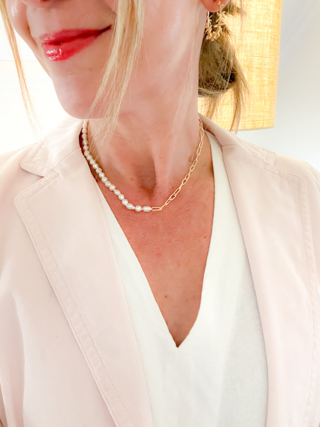 The Pearl & Paperclip Necklace