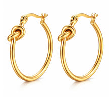 Load image into Gallery viewer, The Knot Hoop Earrings
