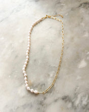 Load image into Gallery viewer, The Pearl &amp; Paperclip Necklace
