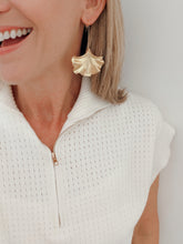 Load image into Gallery viewer, The Gold Ginkgo Leaf Dangle Earrings
