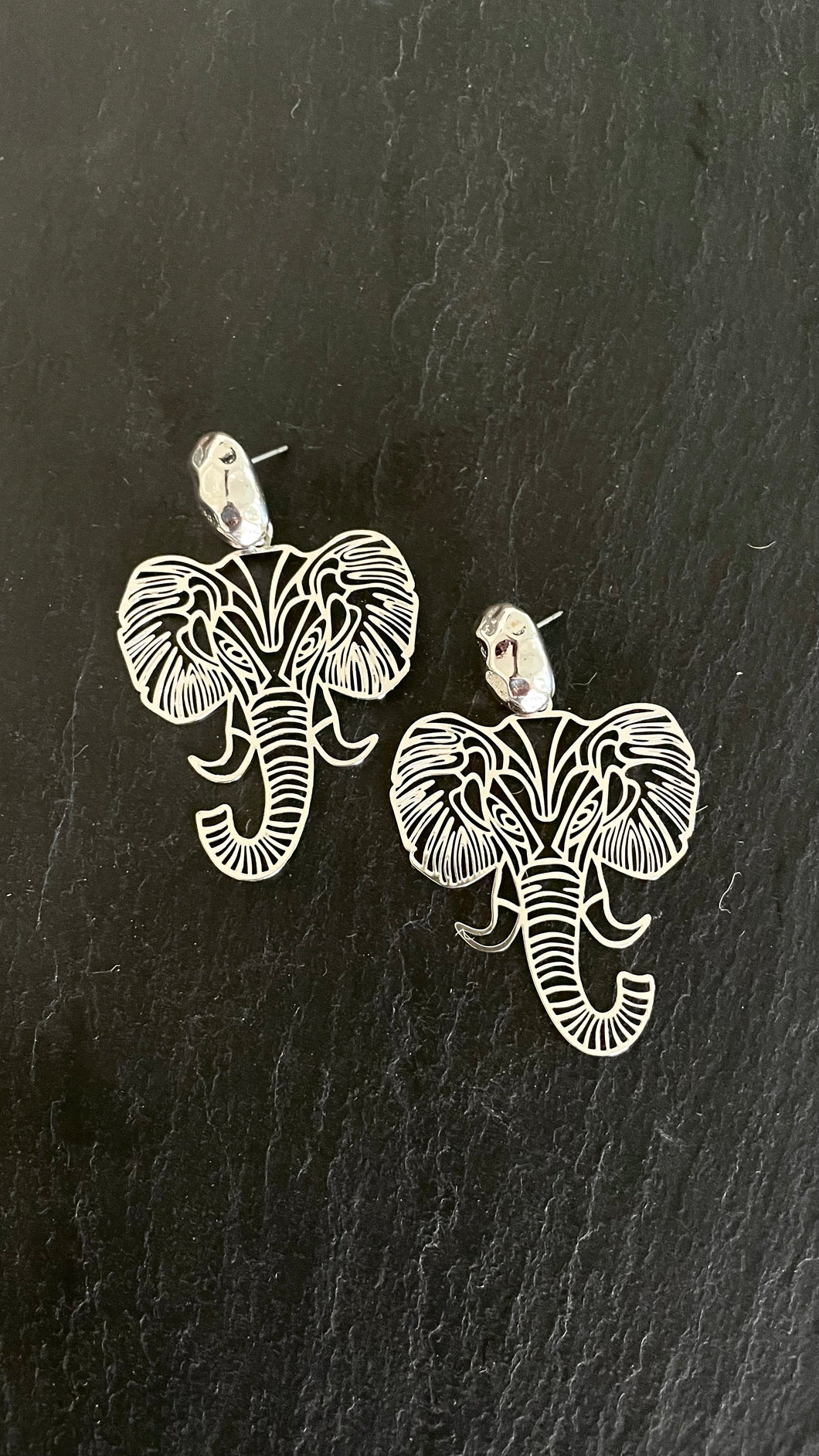 The Metallic Elephant Earrings
