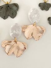 Load image into Gallery viewer, The Chrome Ginkgo Collection Earrings

