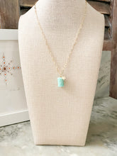 Load image into Gallery viewer, The Turquoise Barrel Stone &amp; Star Necklace
