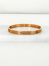 Load image into Gallery viewer, The Pave Diamond &amp; Gold Hinge Bangle Bracelet
