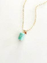 Load image into Gallery viewer, The Turquoise Barrel Stone &amp; Star Necklace
