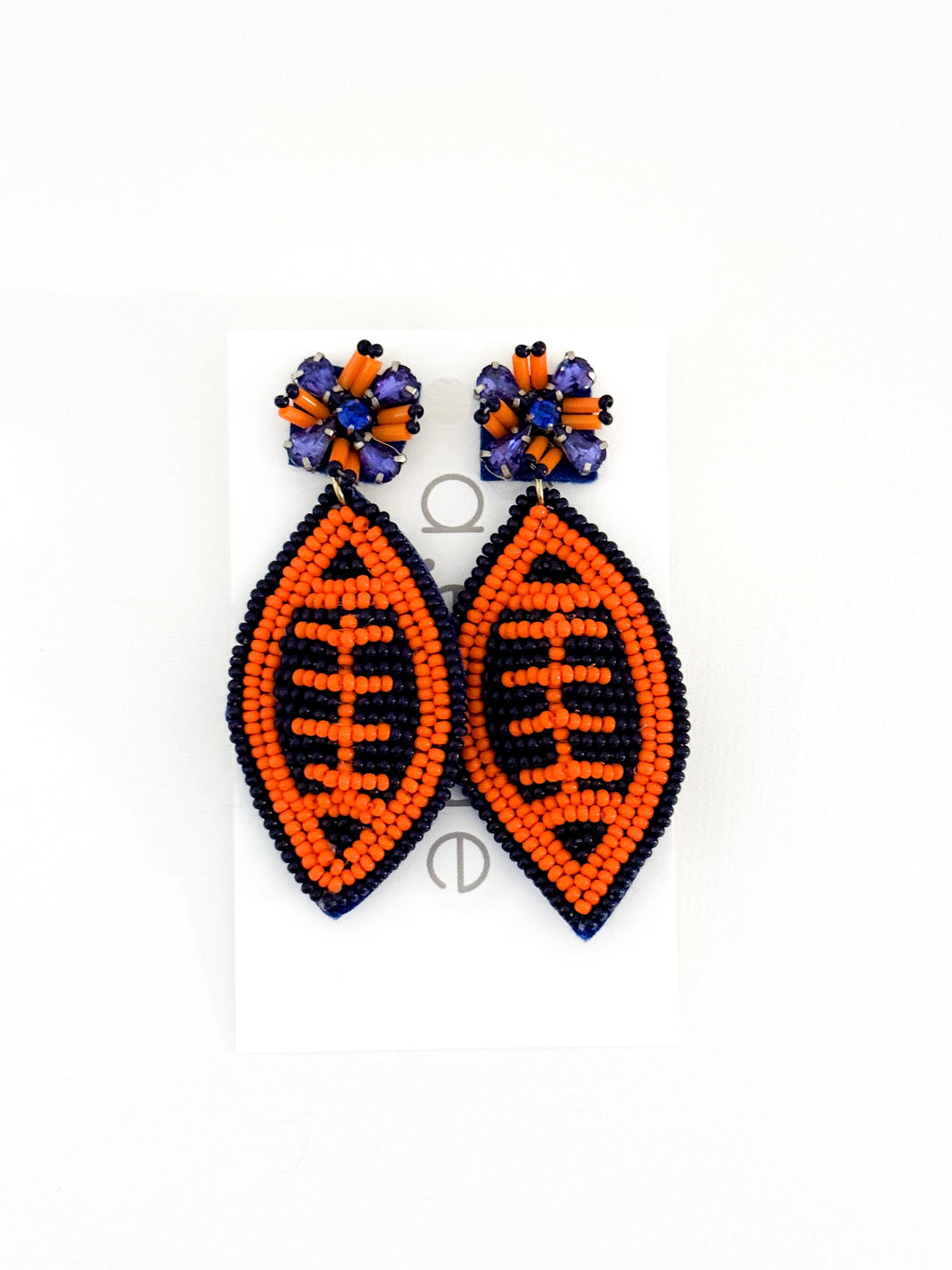 The Beaded Auburn Earrings
