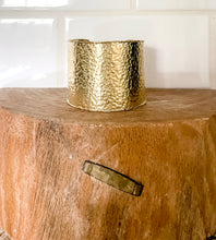 Load image into Gallery viewer, The Brass Hammered Cuff Bracelet
