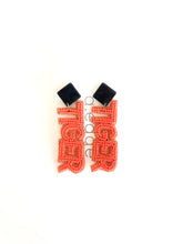 Load image into Gallery viewer, The Navy &amp; Orange Beaded Earrings
