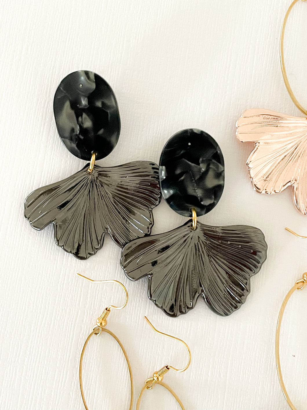 The Chrome Ginkgo Collection Earrings