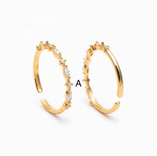 Load image into Gallery viewer, Diamond Stackable Gold Rings
