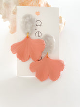 Load image into Gallery viewer, The Salmon Pink Ginkgo Earrings
