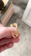 Load image into Gallery viewer, The Twisted Bamboo Hoop Earrings
