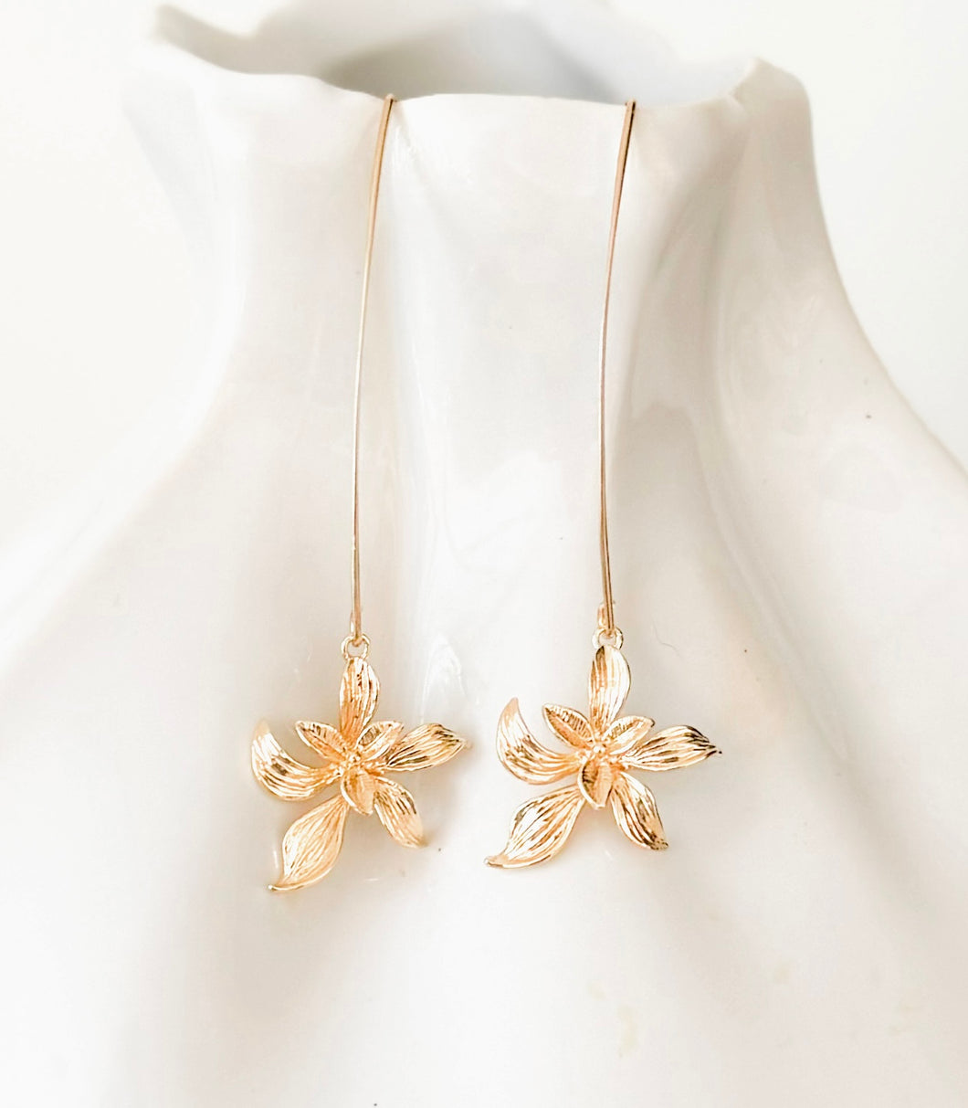 The Golden Orchid Earrings