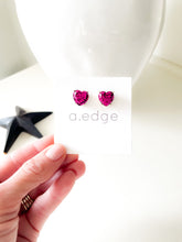 Load image into Gallery viewer, The Glitter Heart Stud Earrings
