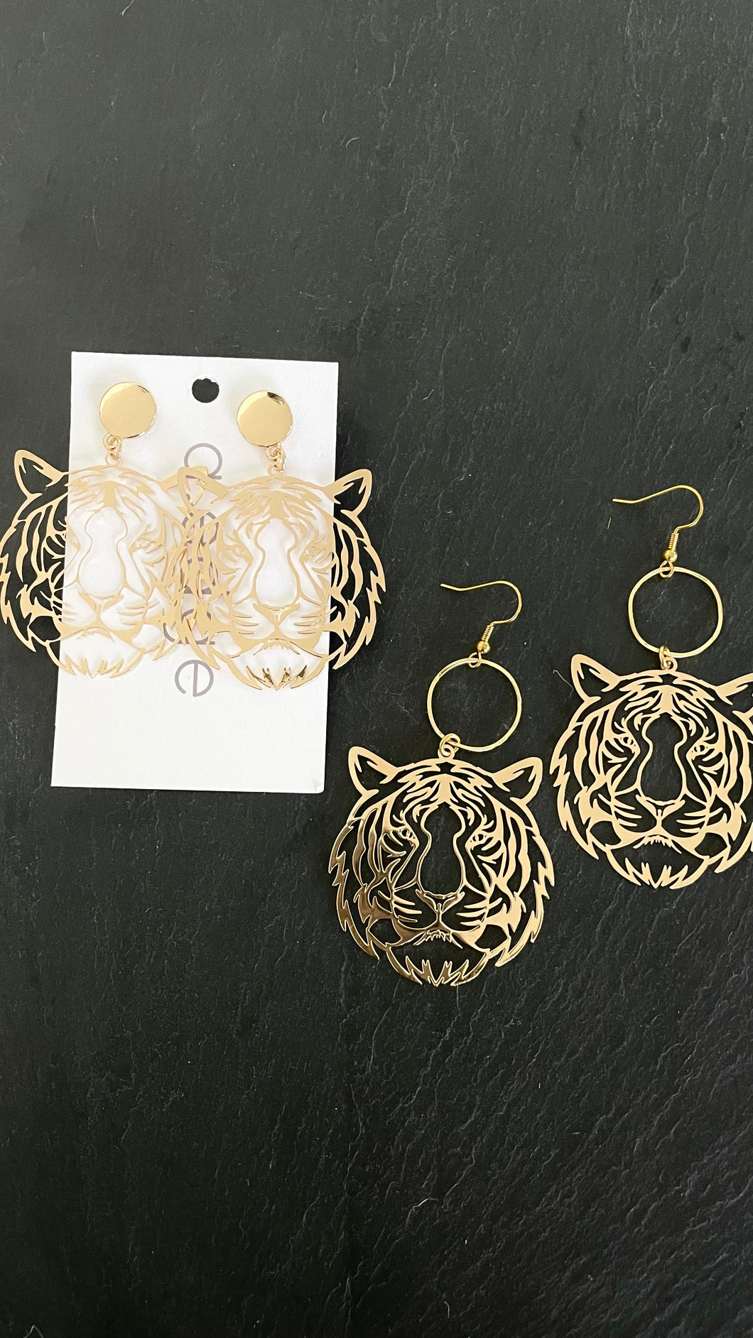 The Gold Tiger Earrings