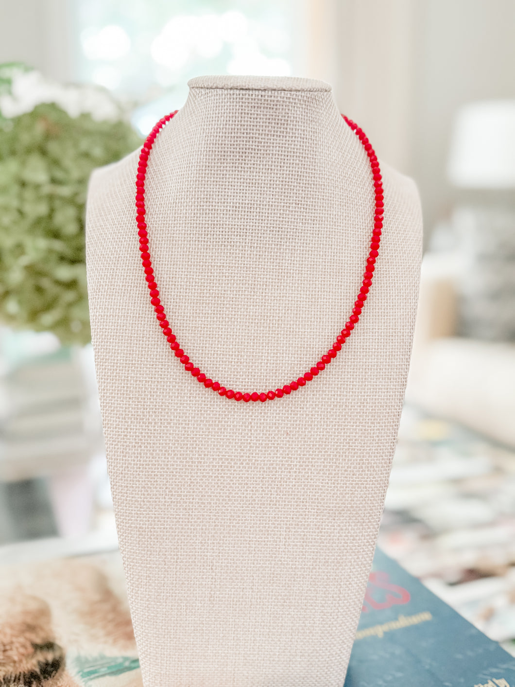 The Mini Crimson Red Gemstone Necklace