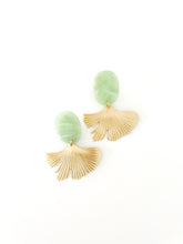 Load image into Gallery viewer, The Brass Ginkgo &amp; Stud Earrings
