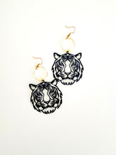 Load image into Gallery viewer, The Filigree Tiger &amp; Hoop Earrings
