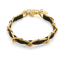 Load image into Gallery viewer, The Leather &amp; Gold Bracelet
