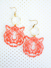 Load image into Gallery viewer, The Orange Filigree Tiger Earrings
