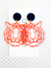 Load image into Gallery viewer, The Orange Filigree Tiger Earrings
