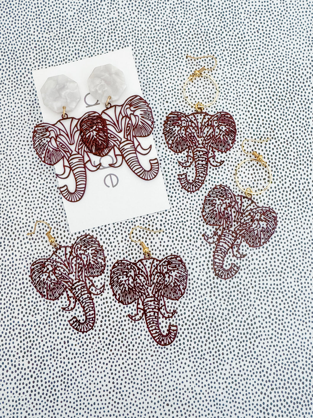 The Crimson Tide Filigree Earrings