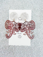 Load image into Gallery viewer, The Crimson Tide Filigree Earrings
