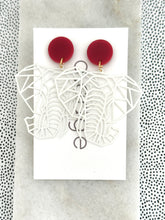 Load image into Gallery viewer, The White Filigree Elephant Earrings
