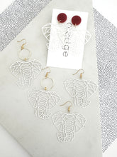 Load image into Gallery viewer, The White Filigree Elephant Earrings

