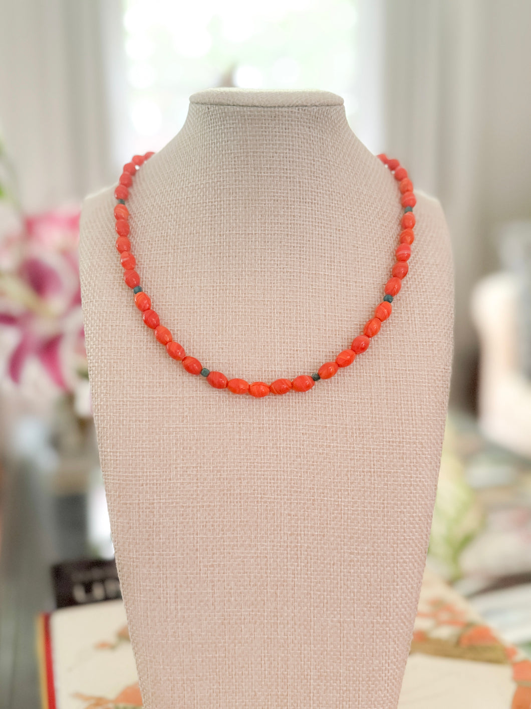 The Orange and Navy Game Day Necklace