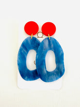 Load image into Gallery viewer, The Red &amp; Blue Earrings

