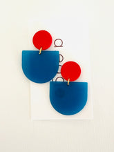 Load image into Gallery viewer, The Red &amp; Blue Earrings
