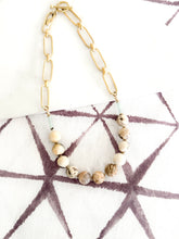 Load image into Gallery viewer, The Marble and Brass Necklace

