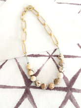 Load image into Gallery viewer, The Marble and Brass Necklace
