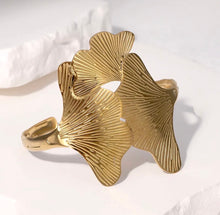Load image into Gallery viewer, The Golden Ginkgo Cuff Bracelet
