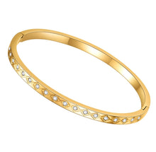 Load image into Gallery viewer, The Pave Diamond &amp; Gold Hinge Bangle Bracelet

