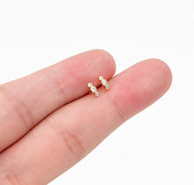 Load image into Gallery viewer, The Diamond Trinity Mini Stud Earrings
