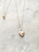 Load image into Gallery viewer, The Etched Heart Locket Necklace
