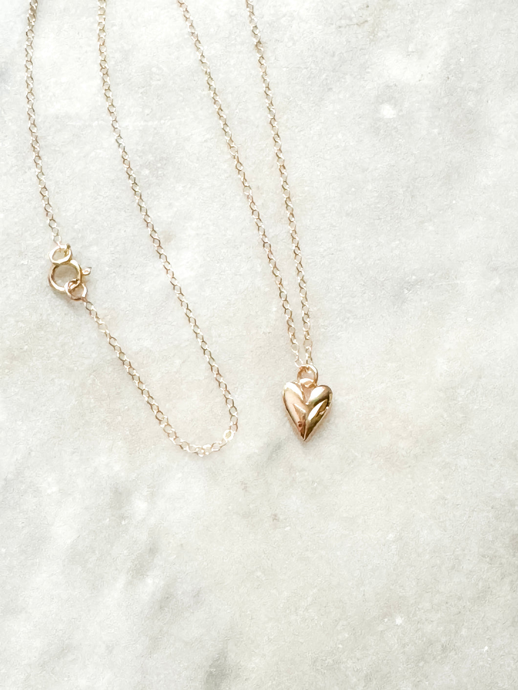 The Gold Puffy Heart Necklace