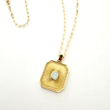 Load image into Gallery viewer, The Gold Opal Medallion Necklace
