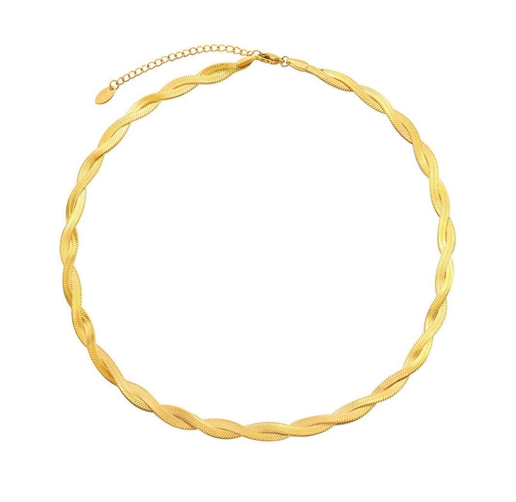 The Golden Rope Herringbone Necklace