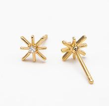 Load image into Gallery viewer, The Diamond Starburst Mini Stud Earrings
