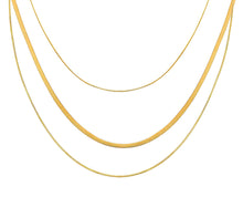 Load image into Gallery viewer, The Triple Chain Gold Necklace
