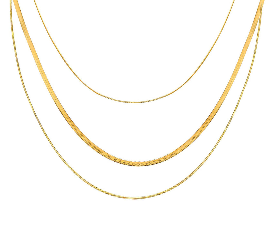 The Triple Chain Gold Necklace